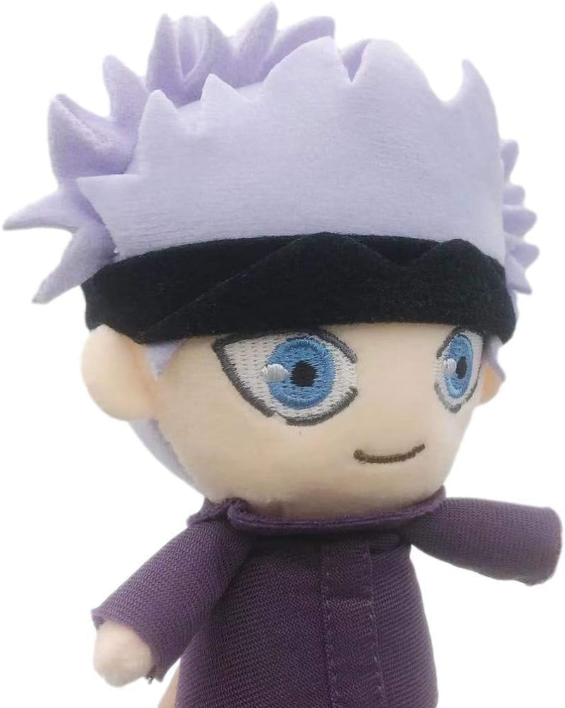 JJK Plush Gojo Satoru Plushie Inumaki Toge Figure Kugisaki Nobara Anime Doll Cute Fushiguro Megumi Toy Cosplay Prop Merch JJK Fan Gifts 15Cm 6" (Gojo Satoru)