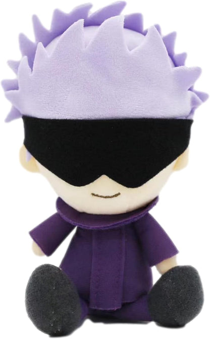 JJK Plush Gojo Satoru Plushie Inumaki Toge Figure Kugisaki Nobara Anime Doll Cute Fushiguro Megumi Toy Cosplay Prop Merch JJK Fan Gifts 15Cm 6" (Gojo Satoru)