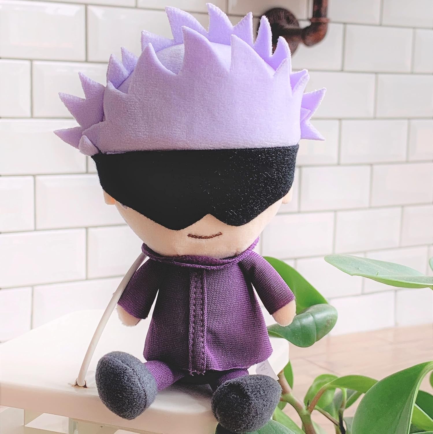 JJK Plush Gojo Satoru Plushie Inumaki Toge Figure Kugisaki Nobara Anime Doll Cute Fushiguro Megumi Toy Cosplay Prop Merch JJK Fan Gifts 15Cm 6" (Gojo Satoru)