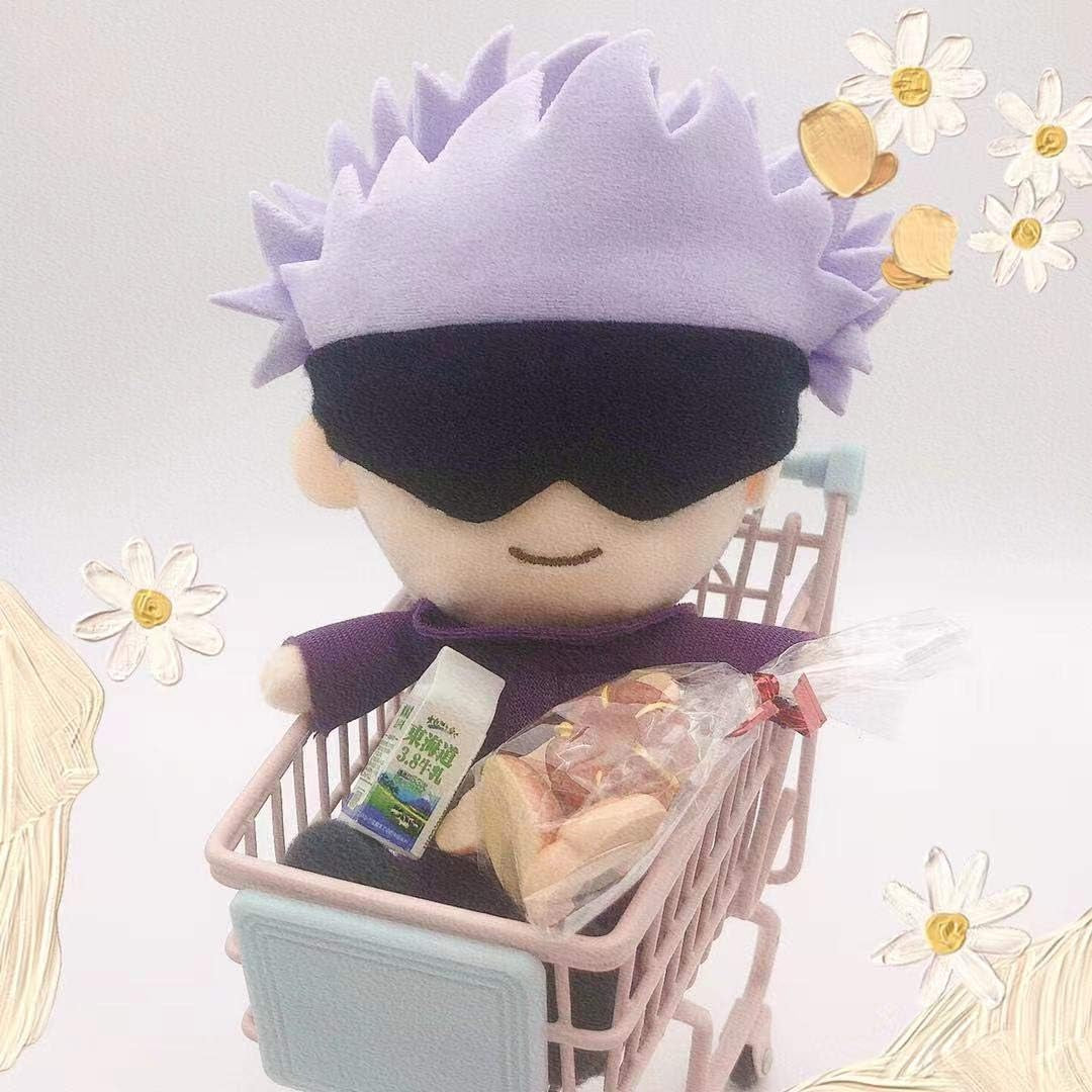 JJK Plush Gojo Satoru Plushie Inumaki Toge Figure Kugisaki Nobara Anime Doll Cute Fushiguro Megumi Toy Cosplay Prop Merch JJK Fan Gifts 15Cm 6" (Gojo Satoru)